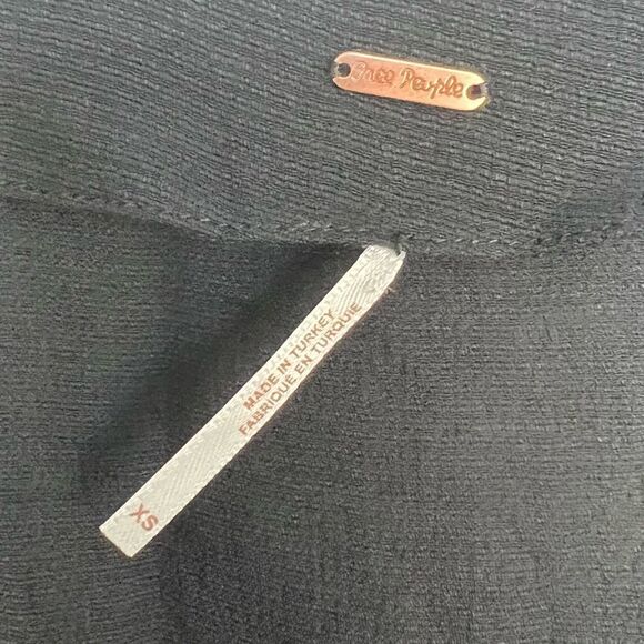 Free People Black Maise Boho Button Front Blouse - Picture 8 of 10